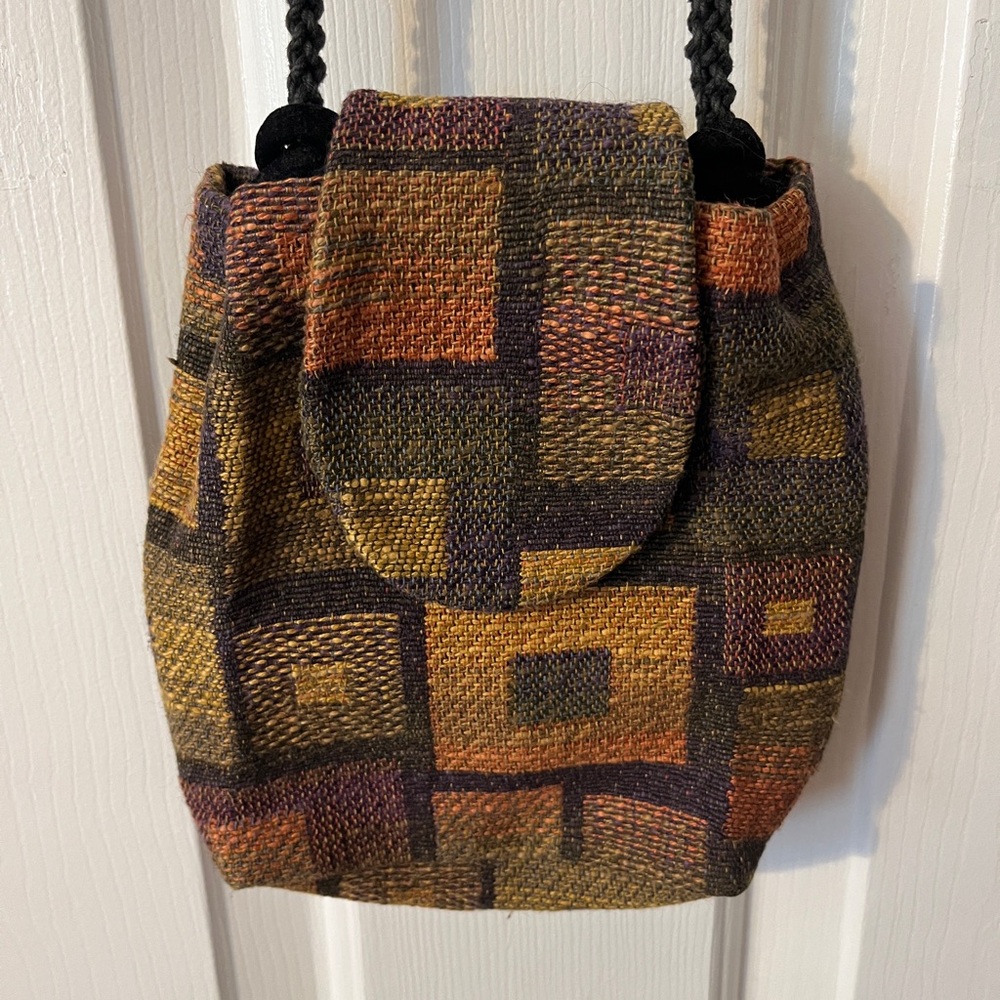 Geometric Patterned Shoulder/Cross-Body Bag - image 1